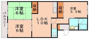 カーサ内橋の物件間取画像